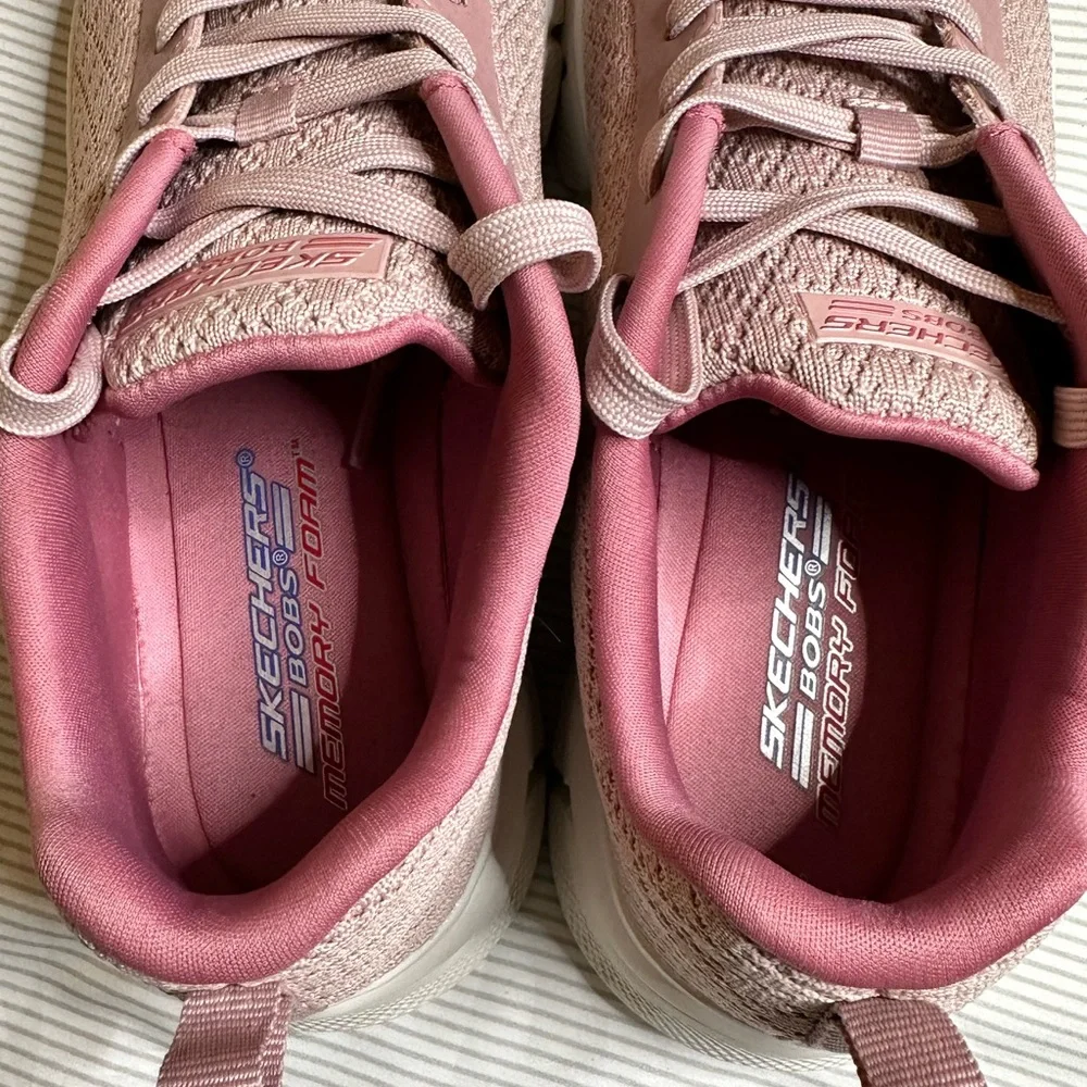 Skechers Women's‎ BOBS Sport B Flex - Quick Pivot Sneaker  Size 8 Blush Pink